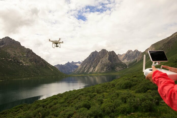 traveler demo with drone at sky